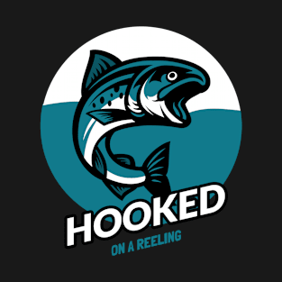 Hooked on a Reeling Funny Fishing T-Shirt