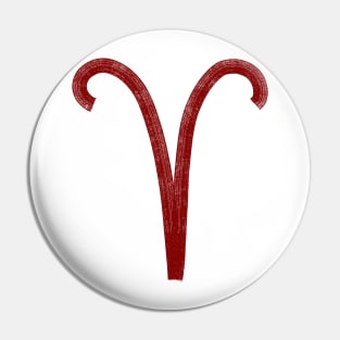 Red Aries Pin