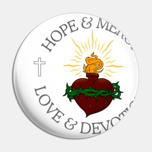 Sacred heart illustration Pin