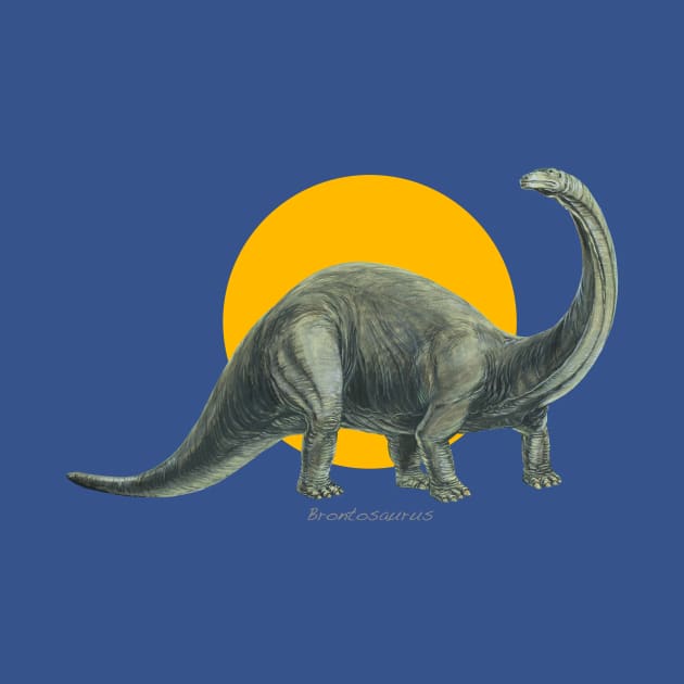 Brontosaurus Cut Out (with Orange Disc) by davidroland