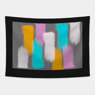 Abstract Modern Colorful Brush Stroke Design Tapestry