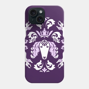 The Spirit of Saluki Damask (Purple) Phone Case