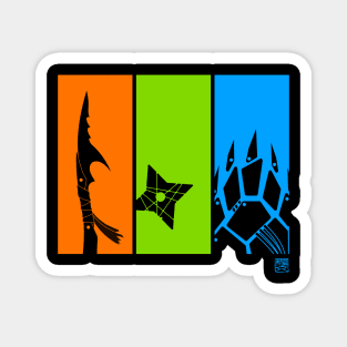 Hunter Ninja Bear - Iconic - Stencil Magnet