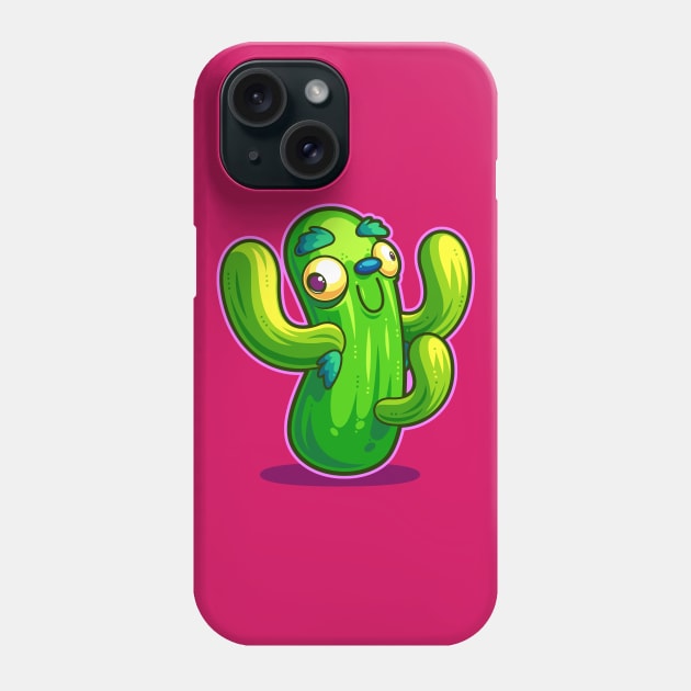 Excited Cactus Phone Case by ArtisticDyslexia