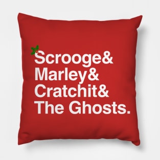 Christams Carol Helvetica list Pillow