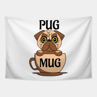 Pug Mug Tapestry