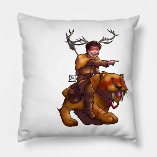 The Horned God - Digital Art - Pagan Art - Wiccan Art Pillow