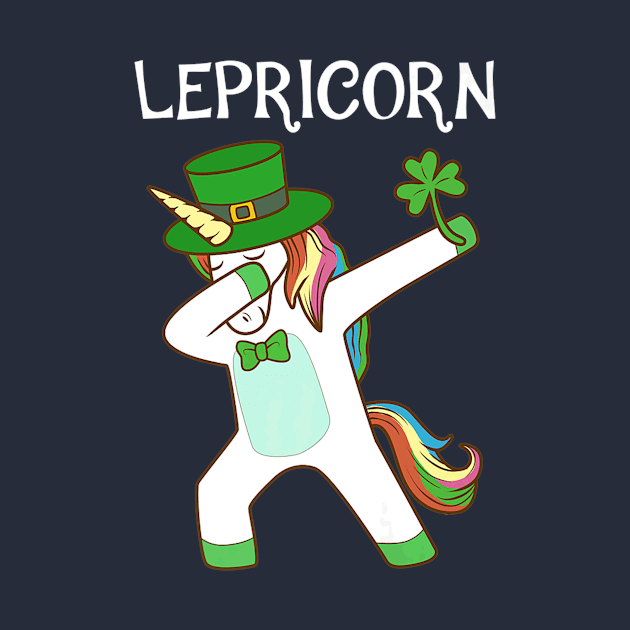 Dabbing Lepricorn Irish Unicorn St Patricks Day Tee by Macy XenomorphQueen