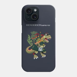 Clanosaurus Rex HENDERSONsaurus Henderson Family Tartan Clan Scotland Phone Case