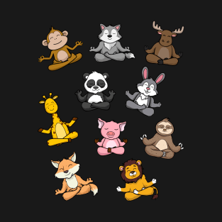 Cute animal doing yoga T-Shirt