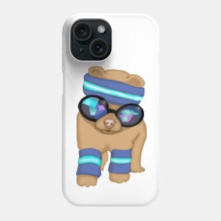 Pomeranian in sunglasses ready to do fitness Phone Case