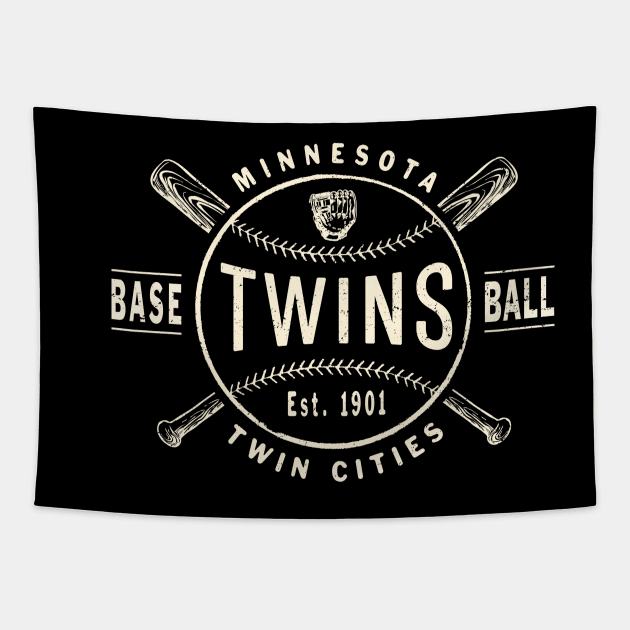 Old Style Minnesota Twins 3 by Buck Tee Original Tapestry by Buck Tee