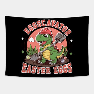 Eggscavator Dino Easter Egg Hunt Adventurer Design Tapestry