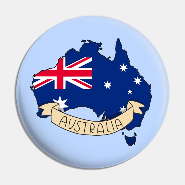 Australia Flag Map Pin by Sofia Sava