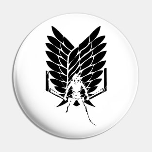 attack on titan logo black and white Pin