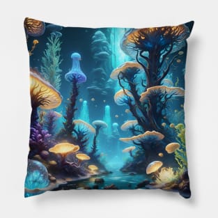 Amoebas landscape Pillow