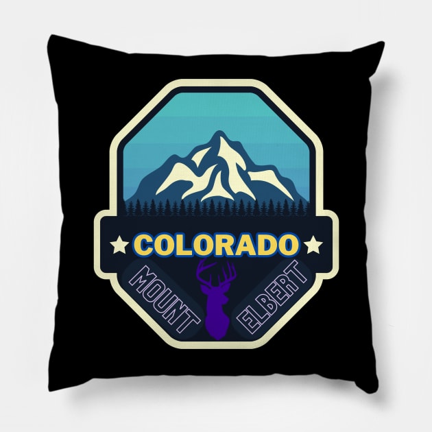 Colorado Mount Elbert Pillow by Dress Wild