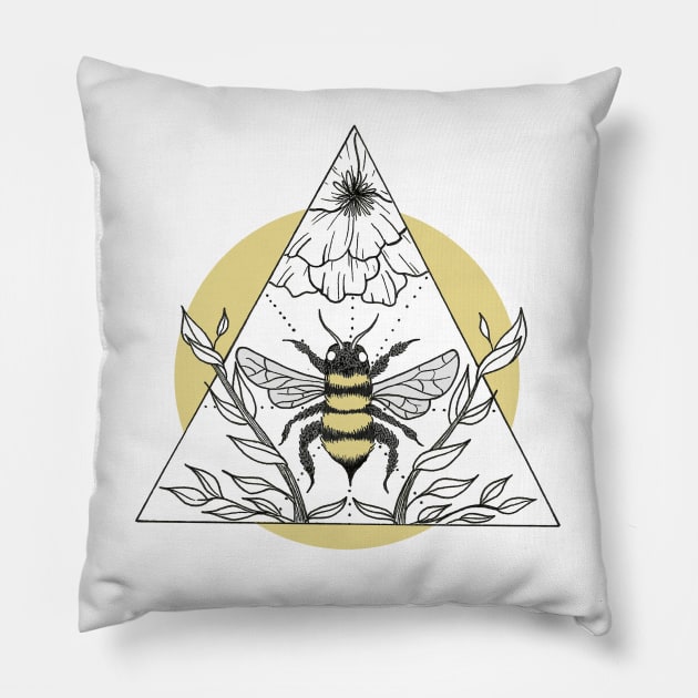 Spanish Bee Pillow by theallegra
