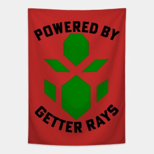 Powered by Getter Rays (Black) Tapestry