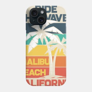 Ride the Waves palm tree malibu Phone Case