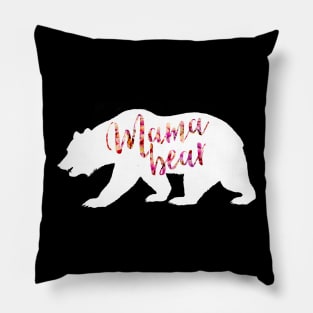 Mama Bear Floral Pillow