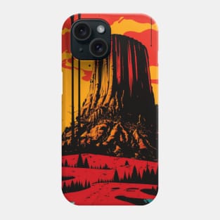 Devil's Tower Wyoming Pop Art Phone Case