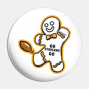 Pittsburgh Steelers Gingerbread Man Pin