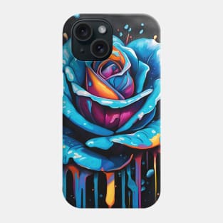 Splash Blue Rose Phone Case