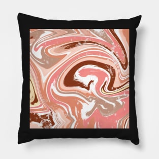 abstract mauve & neutral colors, marbled design Pillow