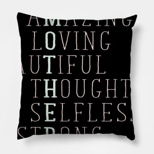 Mom Amazing Description Pillow