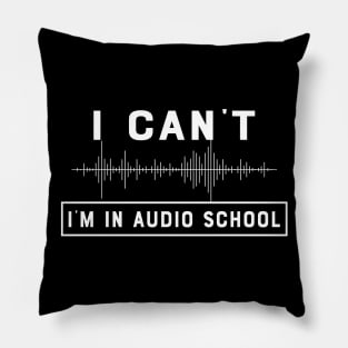 Audio School Student - I can't I'm in audio school Pillow