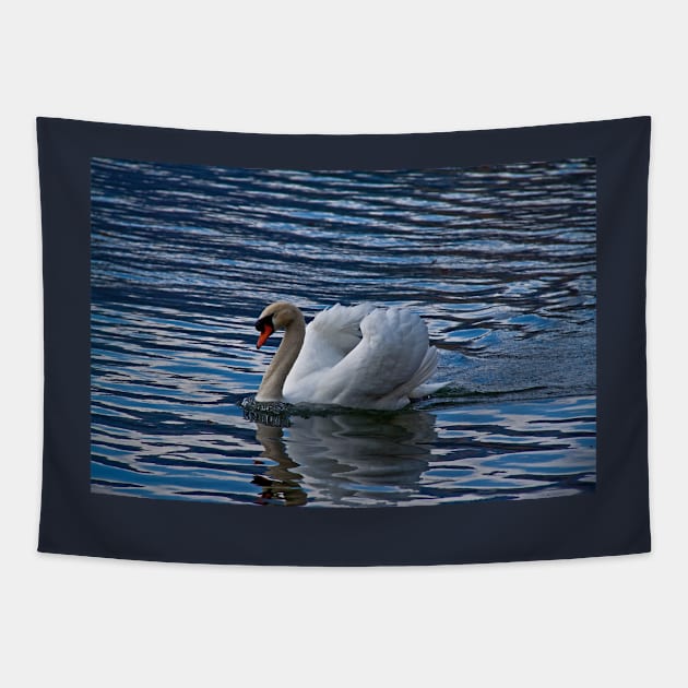 The Swan of lake Bled Tapestry by vadim19