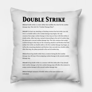 Magic the Gathering - Keyword Double Strike Rules Text Pillow