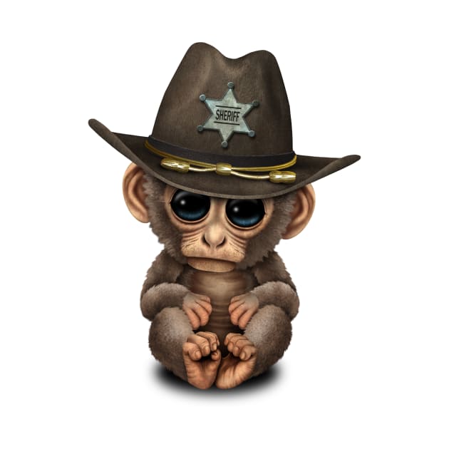 Cute Baby Monkey Sheriff by jeffbartels