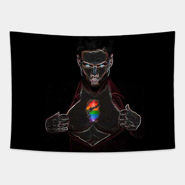 LGBTQ Proud Authentic You Proud Male Tapestry by egcreations