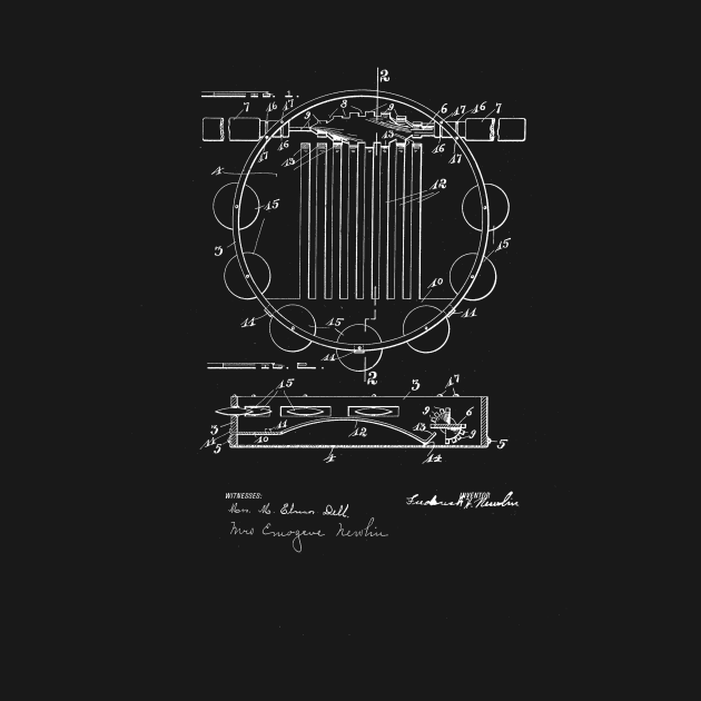 Tambourine Vintage Patent Drawing by TheYoungDesigns