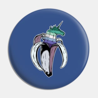 Gay Man Unicorn Banana LGBT Pride Flag Pin