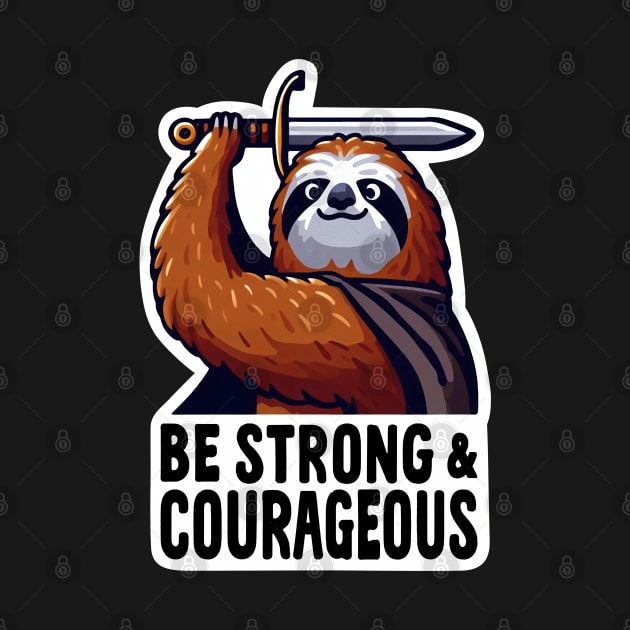 Be Strong and Courageous Sloth by Plushism