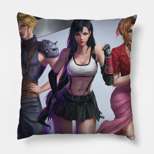 Final Fantasy 7 Pillow by JerryLoh Art