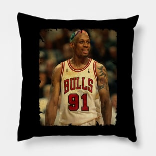 Dennis Rodman /// Dennis Rodman Vintage Design Of Basketball /// 70s Pillow