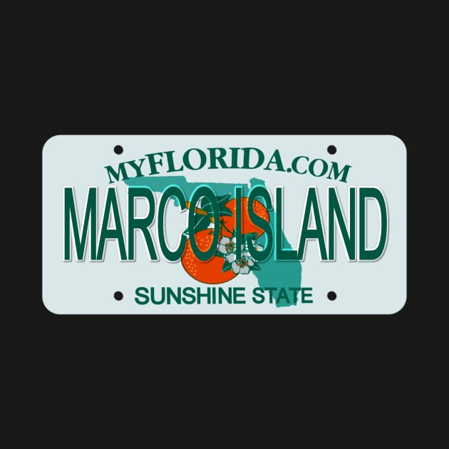 Marco Island Florida License Plate by Mel's Designs