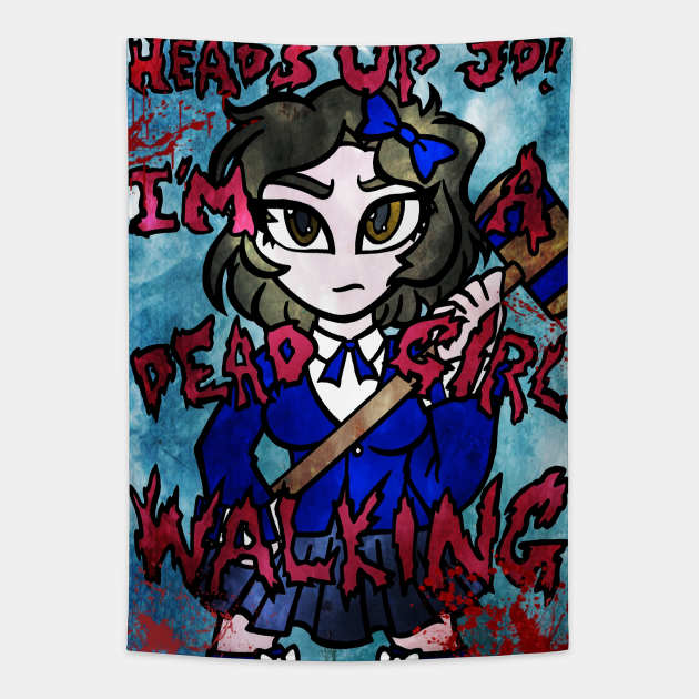 Dead Girl Walking Tapestry by ScribbleSketchScoo