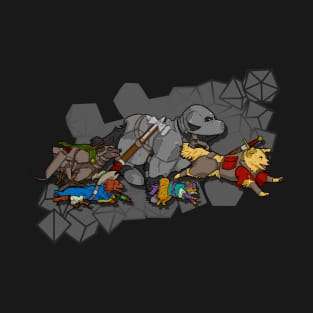 Dungeons & Dogs - 4 Legged Heroes working for Treats and Pats T-Shirt