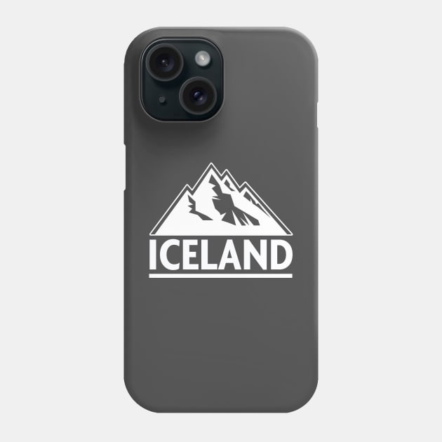 Iceland Mountain T-shirt Phone Case by VeryBear