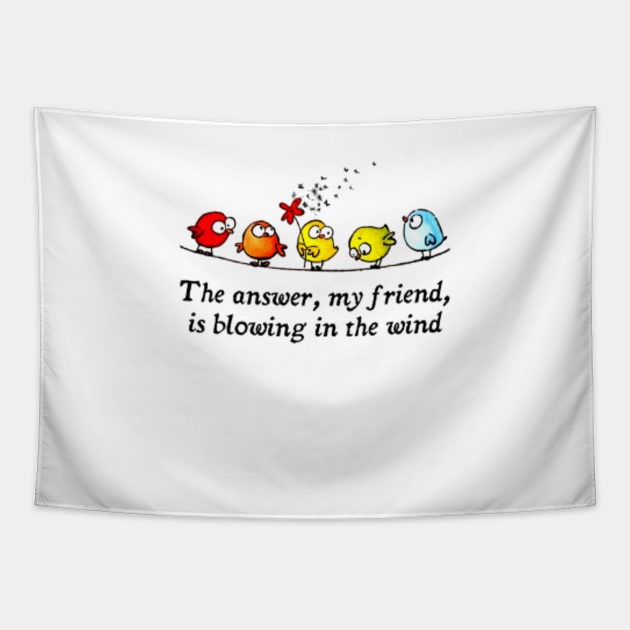The answer my friend is blowing in the wind hippie tapestry teepublic
