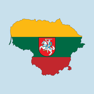 Lithuania Flag Map T-Shirt