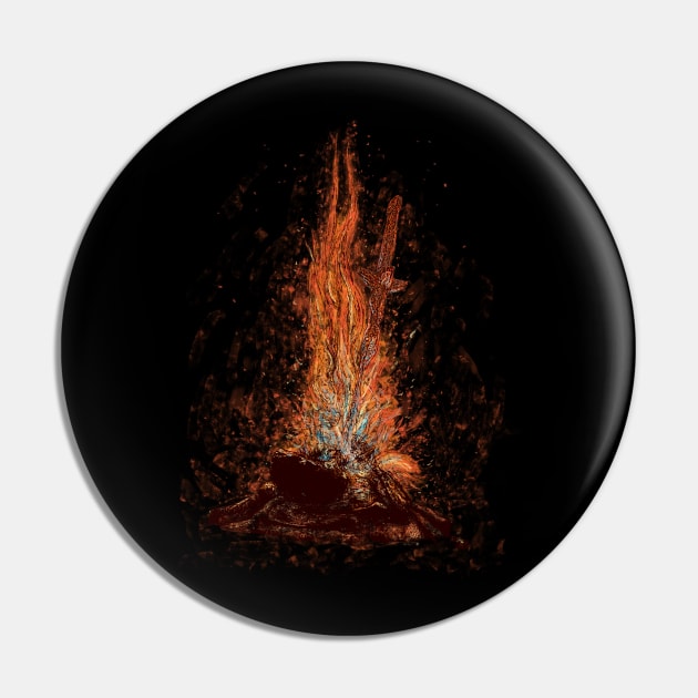 Bonfire of Souls Pin by mjtillustration