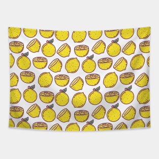 Fresh Lemons - Cute Lemon Pattern Tapestry