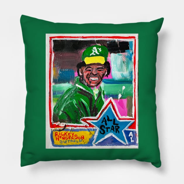 Rickey Henderson Pillow by ElSantosWorld