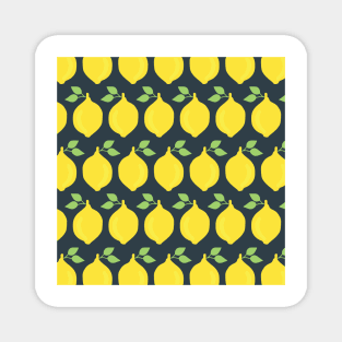 Retro inspired lemons in a row Magnet